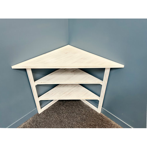 Gracie Oaks Miculek 24'' Tall Solid Wood Triangle Coffee Table